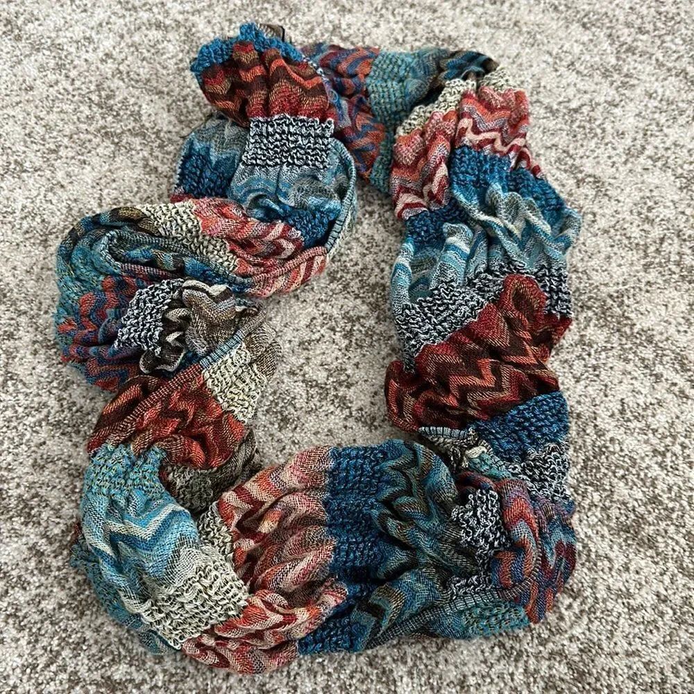 Charlotte Daniel Patchwork Infinity Scarf O/S